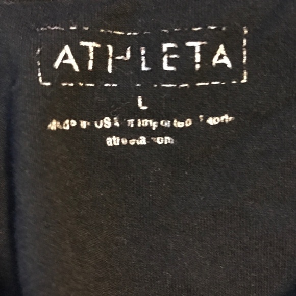 Athleta black workout tank top built in shelf bra - Picture 3 of 4